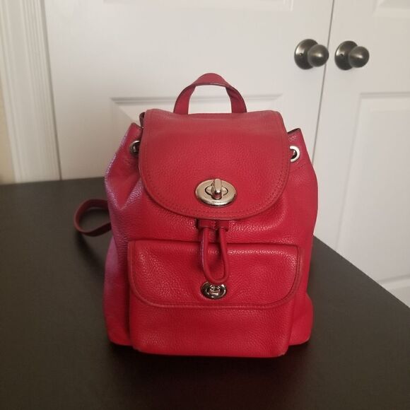 Coach Mini Leather Backpack - Picture 1 of 9
